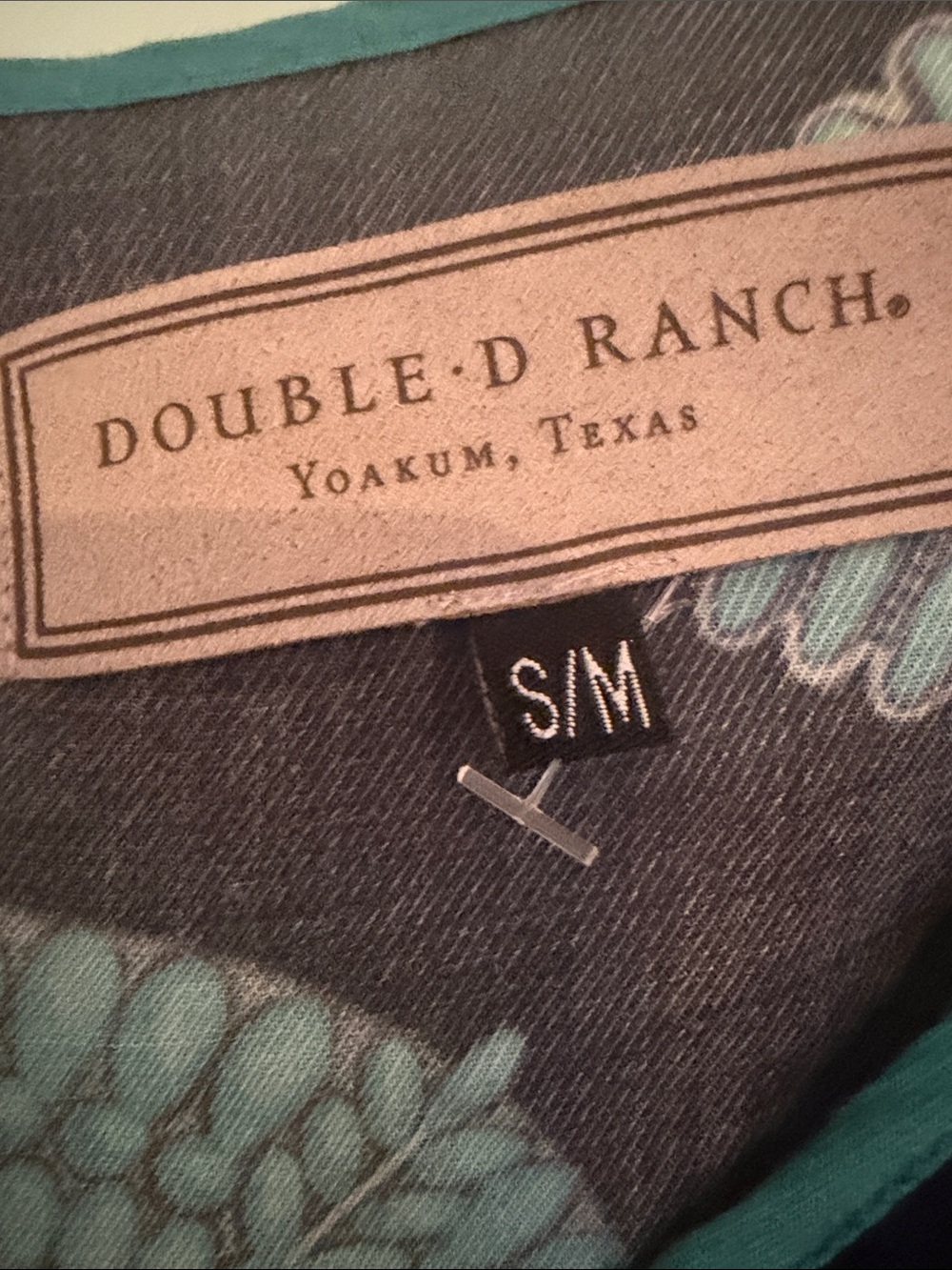 Double D Ranch Turquoise World Poncho - Picture 2 of 5